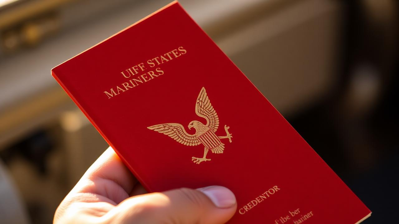 Merchant Mariner Credential booklet